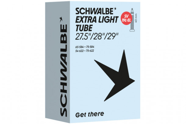 Велокамера 29"/27.5" (54/75-584/622) Schwalbe SV19L-EL EXTRA LIGHT 40mm Велокамера 29"/27.5" (54/75-584/622) Schwalbe SV19L-EL EXTRA LIGHT 40mm