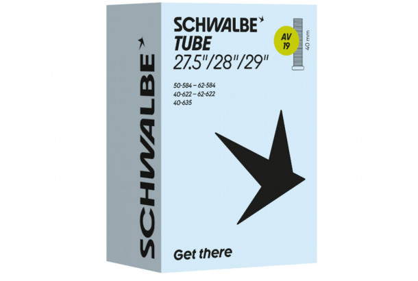 Велокамера 29"/28"/27,5" (40/62-584/635) Schwalbe AV19 40мм Велокамера 29"/28"/27,5" (40/62-584/635) Schwalbe AV19 40мм