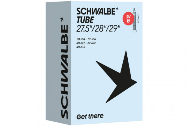 Велокамера 29"/28"/27,5" (40/62-584/635) Schwalbe SV19 40мм Велокамера 29"/28"/27,5" (40/62-584/635) Schwalbe SV19 40мм