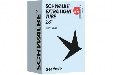 Велокамера 28" (28/44-622) Schwalbe SV17-EL EXTRA LIGHT 40мм Велокамера 28" (28/44-622) Schwalbe SV17-EL EXTRA LIGHT 40мм