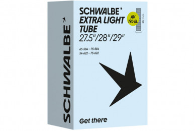 Велокамера 29"+/27,5"+ (54/75-584/622) Schwalbe AV19L-EL EXTRA LIGHT 40mm Велокамера 29"+/27,5"+ (54/75-584/622) Schwalbe AV19L-EL EXTRA LIGHT 40mm